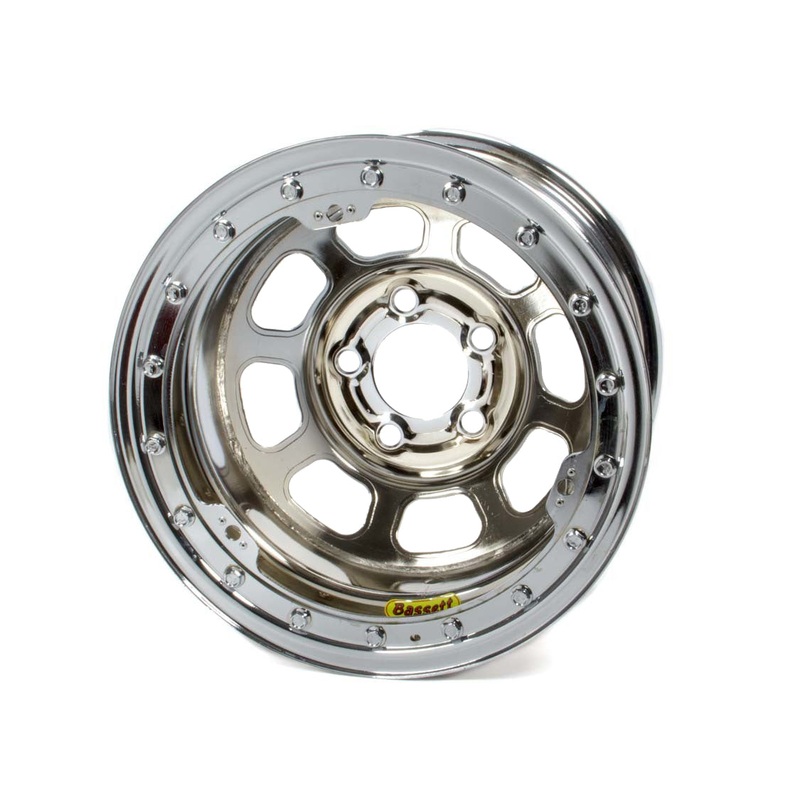 Bassett 59D52CLK – 15 x 8.75 B/L Chrome 5×5 2in BS D-Hole