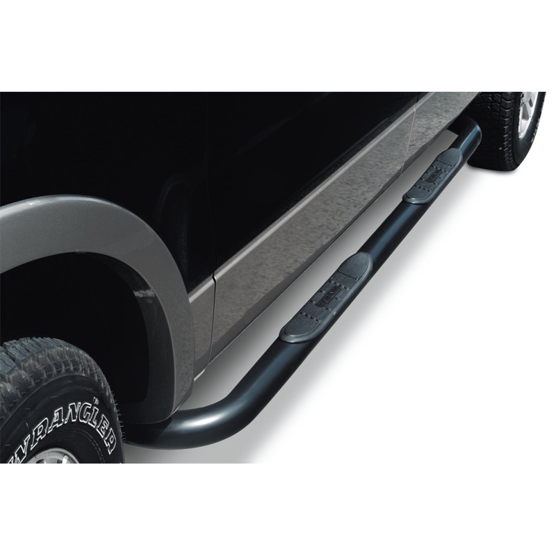 Big Country 372061 – Truck Accessories  – 3 Round Classic Side Bars With Mounting Bracket Kit – Black Powdercoat