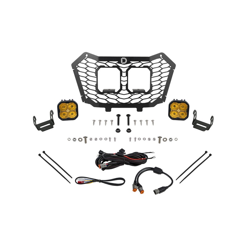 Diode Dynamics DD7902-SS3GRL-3415 – Stage Series LED Grille Kit for 2022-2024 Honda Talon, Yellow (3000K) Sport Yellow SAE Fog