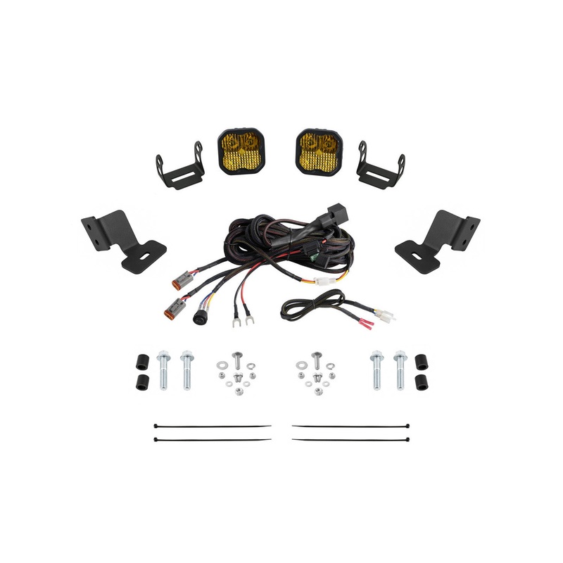 Diode Dynamics DD7909-SSDTCH-3415 – Stage Series A-Pillar Pod Kit for 2019-2024 Honda Talon, Yellow (3000K) SS3 Sport Sport Yellow Combo