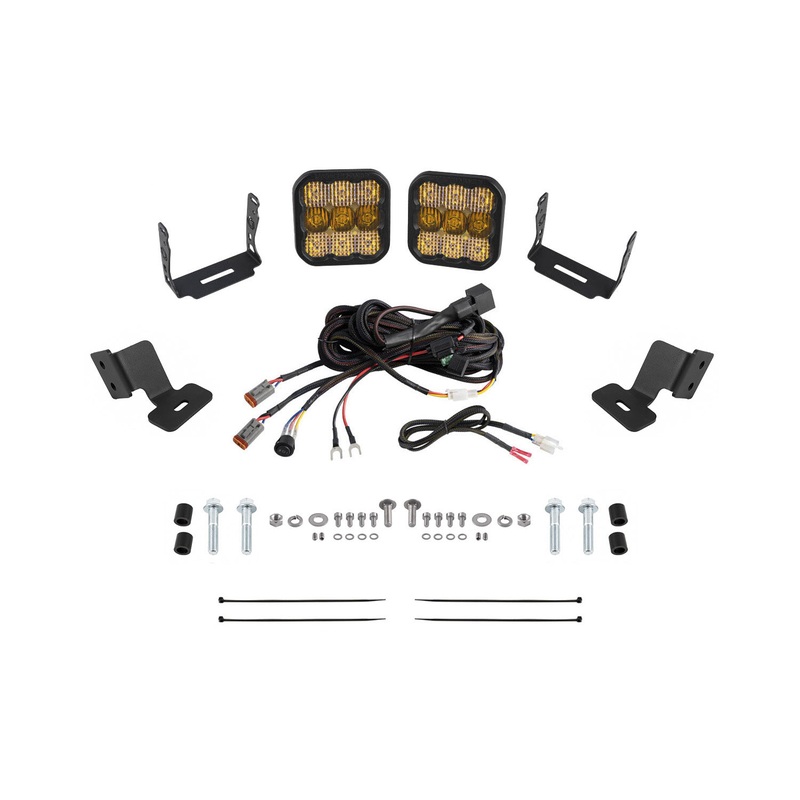 Diode Dynamics DD7913-SSDTCH-3415 – Stage Series A-Pillar Pod Kit for 2019-2024 Honda Talon, Yellow (3000K) SS5 Sport Sport Yellow Combo