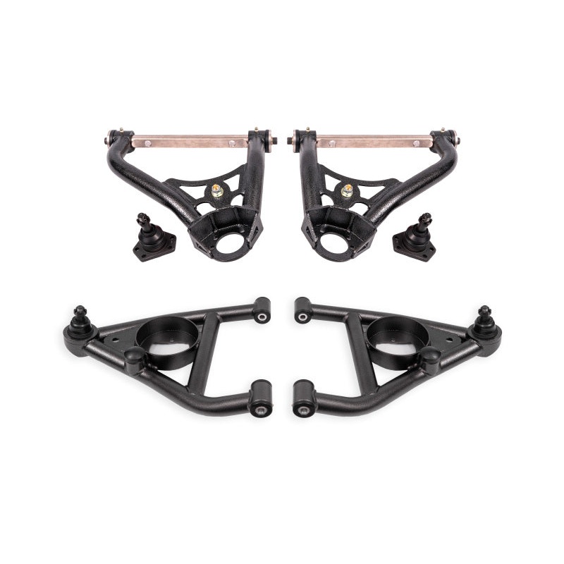 BMR AAK311H – 67-69 GM F-Body / 68-74 X-Body Non-Adj. Upper & Lower A-Arms (Polyurethane) – Black Hammertone