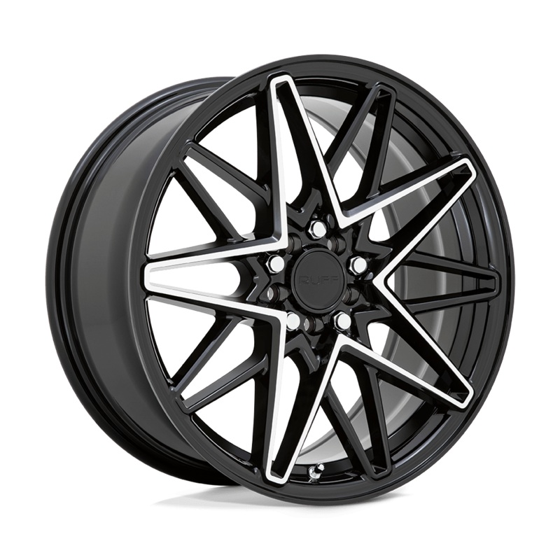 Ruff 1775RDC385D20B76 – 17X7.5 Gloss Black W/Machined Face